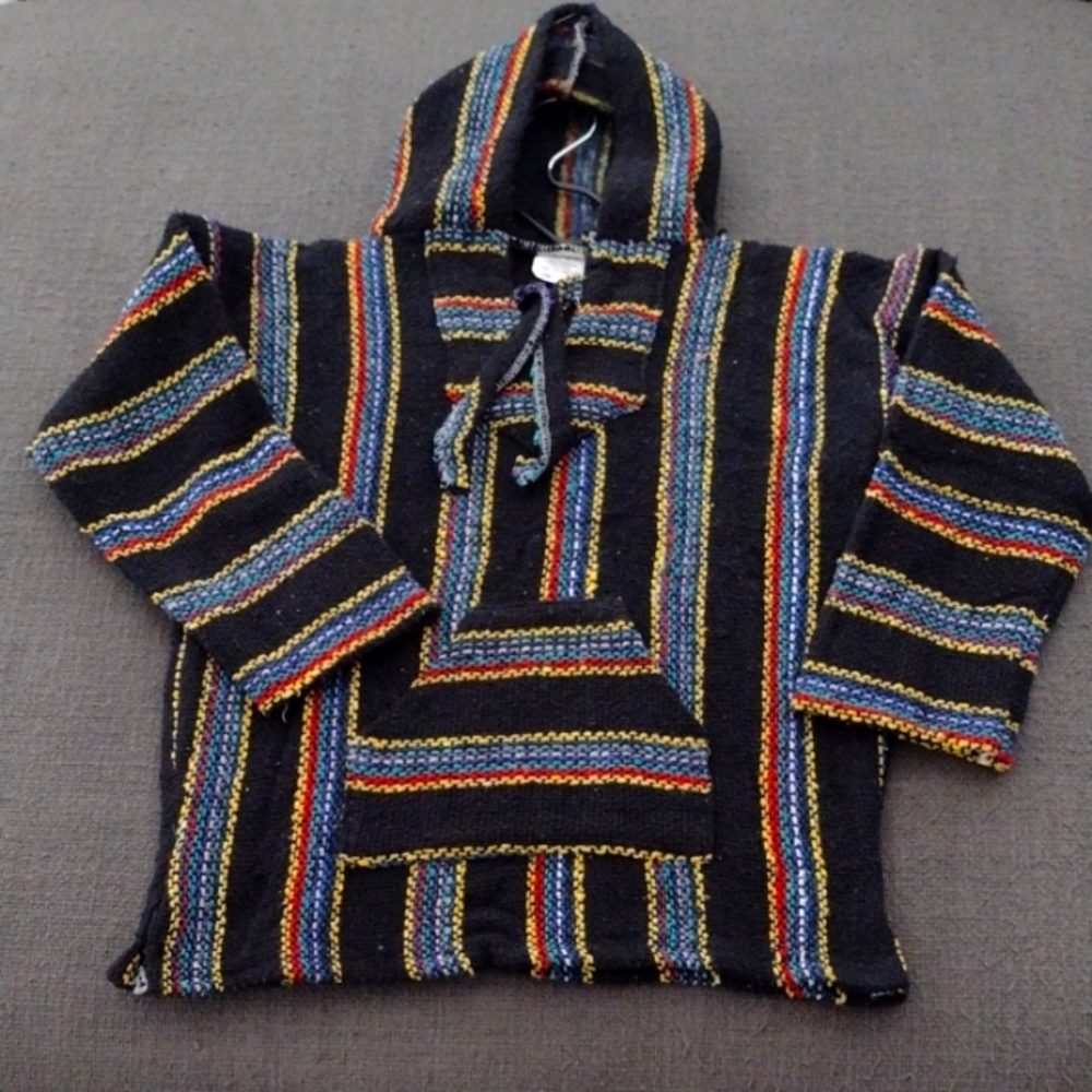 Red and Black Striped Hoodie Sweatshirt